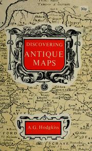 Cover of: Discovering antique maps