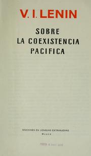 Cover of: Sobre la coexistencia pacífica