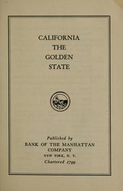 Cover of: California, the Golden State.