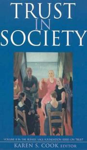 Cover of: Trust in Society