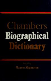 Cover of: Chambers Biographical Dictionary by Magnus Magnusson