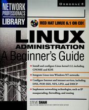 Cover of: Linux administration by Steve Shah