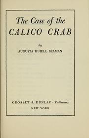 Cover of: The case of the calico crab