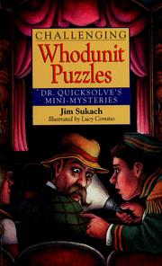 Cover of: Challenging Whodunit Puzzles by Jim Sukach