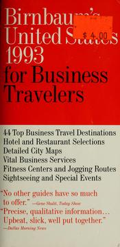 Cover of: Birnbaum's USA for business travelers, 1993