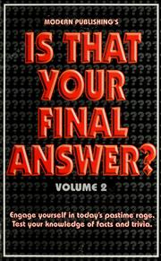 Cover of: Modern publishing's Is that your final answer? by 