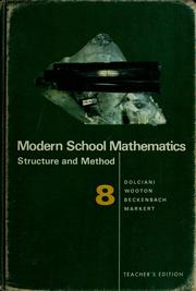 Cover of: Modern school mathematics