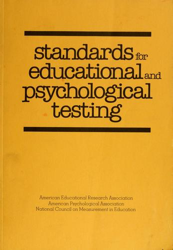 how to cite standards for educational and psychological testing