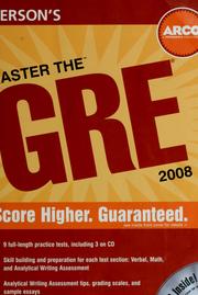 Cover of: Peterson's master the GRE 2008