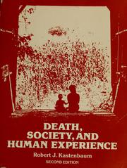 Cover of: Death, society, and human experience