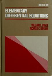 Cover of: Elementary differential equations by William E. Boyce