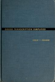 Cover of: Gregg transcription simplified