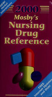 Cover of: Mosby's 2000 nursing drug reference by Linda Skidmore-Roth