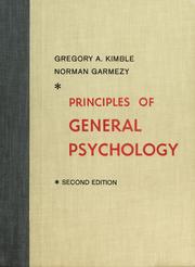 Cover of: Principles of general psychology by Gregory A. Kimble