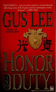 Cover of: Honor and Duty by Gus Lee