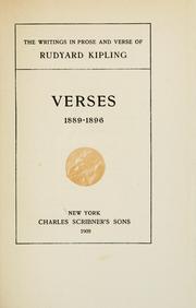 Cover of: Verses, 1889-1896 by Rudyard Kipling