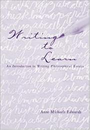 Cover of: Writing to learn by Anne Michaels Edwards
