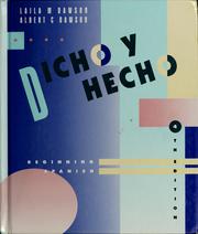 Cover of: Dicho Y hecho: beginning Spanish