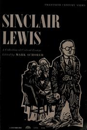 Cover of: Sinclair Lewis by Mark Schorer, Mark Schorer