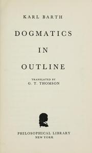 Cover of: Dogmatics in outline
