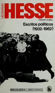 Cover of: Escritos politicos (1932-1962)