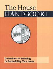 Cover of: The house handbook, MWPS-16: Guidelines for building or remodeling your home