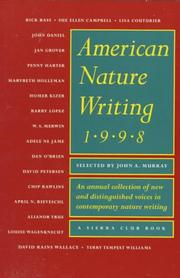 Cover of: American Nature Writing 1998 (Annual)