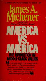 Cover of: America vs. America: the revolution in middle-class values