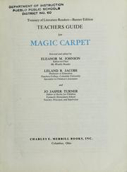 Cover of: Teacher's guide for Magic carpet by Eleanor M. Johnson