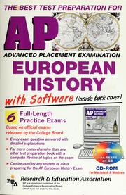 Cover of: The best test preparation for the advanced placement examination, European history by Miles E. Campbell