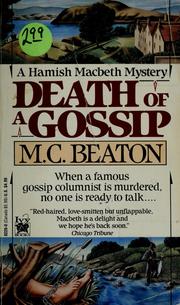 Cover of: Death of a gossip