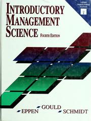 Cover of: Introductory management science by F. J. Gould