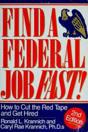 Cover of: Find a federal job fast! by Ronald L. Krannich