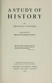 Cover of: A study of history. by Arnold J. Toynbee