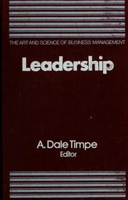 Cover of: Leadership by A. Dale Timpe, editor.