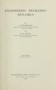 Cover of: Engineering mechanics:  dynamics by Stephen Timoshenko