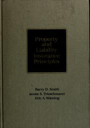 Cover of: Property and liability insurance principles