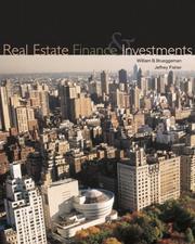 Cover of: Real estate finance and investments by William B. Brueggeman