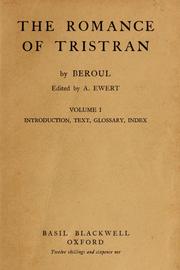 Cover of: The Romance of Tristran: a poem of the 12th. century : Introduction, text, glossary, index