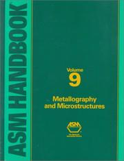 Cover of: Metals Handbook: Metallography and Microstructures (#06347G)