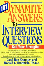 Cover of: 101 dynamite answers to interview questions by Caryl Rae Krannich
