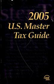 Cover of: U.S. Master Tax Guide by CCH Ediitorial Staff Publication