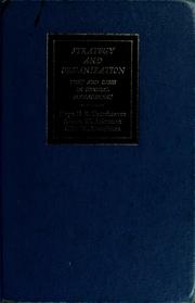 Cover of: Strategy and organization by Hugo E. R. Uyterhoeven