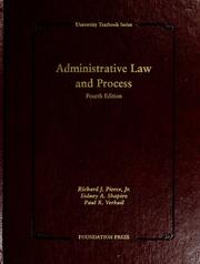 Cover of: Administrative law and process
