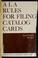 Cover of: ALA rules for filing catalog cards.