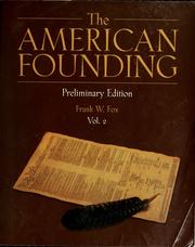 Cover of: The American founding