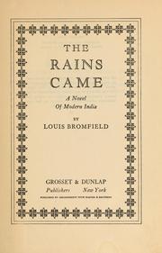 Cover of: The rains came by Louis Bromfield