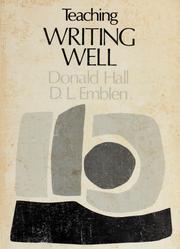 Cover of: Teaching writing well