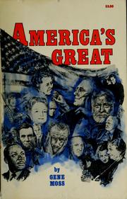 Cover of: America's Great by Gene Moss