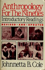 Cover of: Anthropology for the nineties: introductory readings
